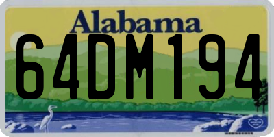 AL license plate 64DM194