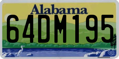 AL license plate 64DM195