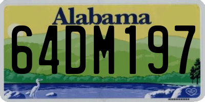 AL license plate 64DM197