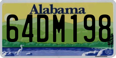 AL license plate 64DM198