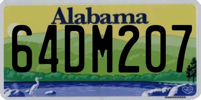 AL license plate 64DM207
