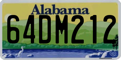 AL license plate 64DM212