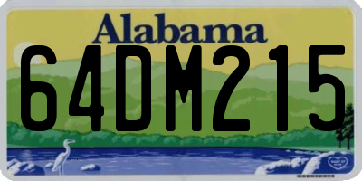AL license plate 64DM215