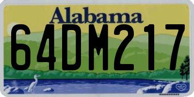AL license plate 64DM217
