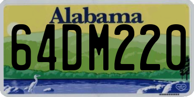 AL license plate 64DM220