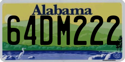 AL license plate 64DM222