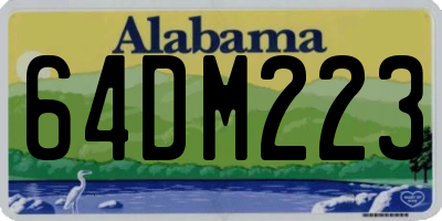 AL license plate 64DM223