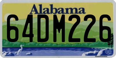 AL license plate 64DM226
