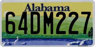 AL license plate 64DM227