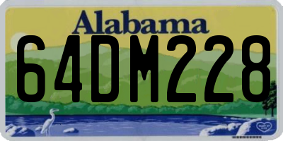 AL license plate 64DM228