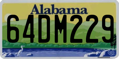 AL license plate 64DM229