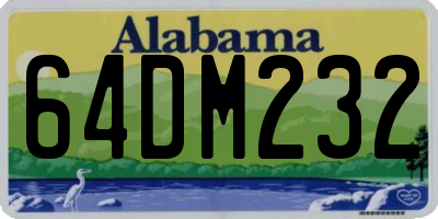 AL license plate 64DM232