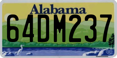 AL license plate 64DM237