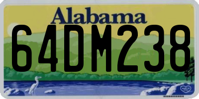 AL license plate 64DM238