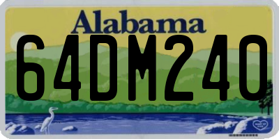 AL license plate 64DM240