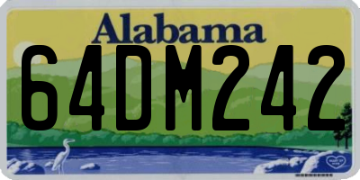 AL license plate 64DM242