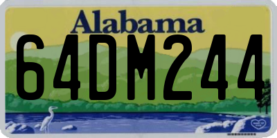 AL license plate 64DM244