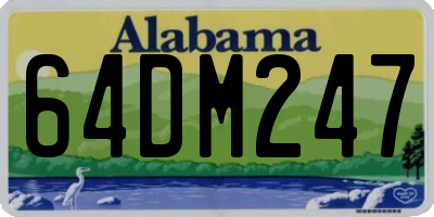 AL license plate 64DM247