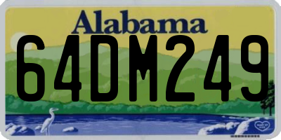AL license plate 64DM249