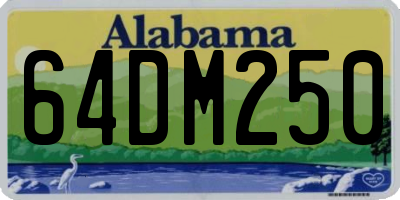 AL license plate 64DM250