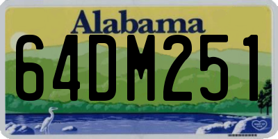 AL license plate 64DM251