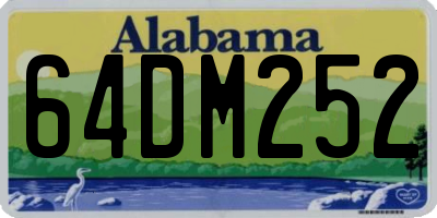 AL license plate 64DM252