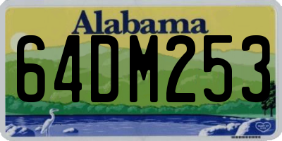 AL license plate 64DM253