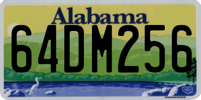 AL license plate 64DM256