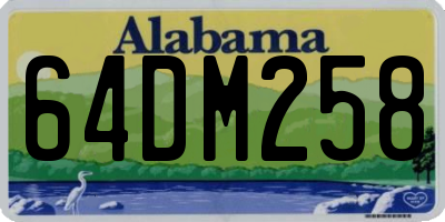 AL license plate 64DM258