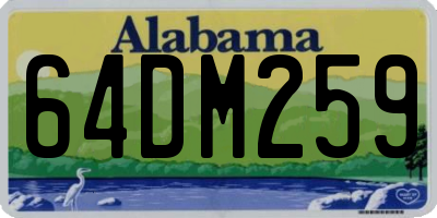 AL license plate 64DM259