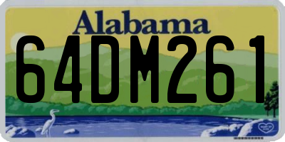 AL license plate 64DM261