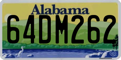 AL license plate 64DM262
