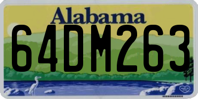 AL license plate 64DM263