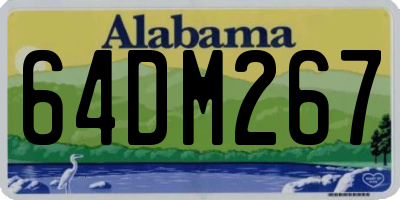 AL license plate 64DM267