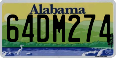AL license plate 64DM274