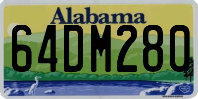 AL license plate 64DM280