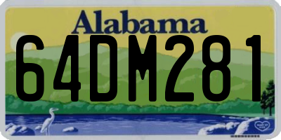AL license plate 64DM281