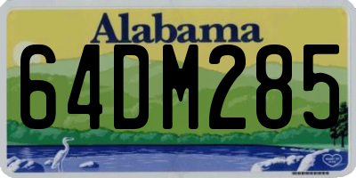 AL license plate 64DM285