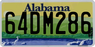 AL license plate 64DM286