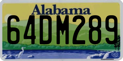 AL license plate 64DM289