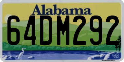 AL license plate 64DM292