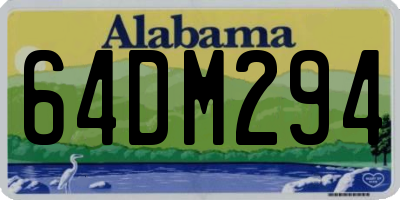 AL license plate 64DM294