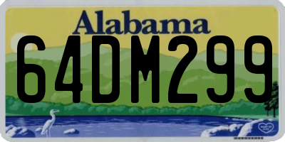 AL license plate 64DM299