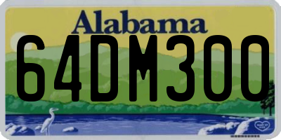 AL license plate 64DM300