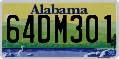 AL license plate 64DM301