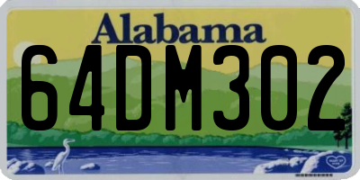 AL license plate 64DM302