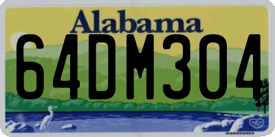 AL license plate 64DM304