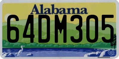 AL license plate 64DM305