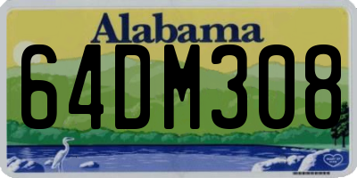 AL license plate 64DM308
