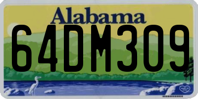 AL license plate 64DM309